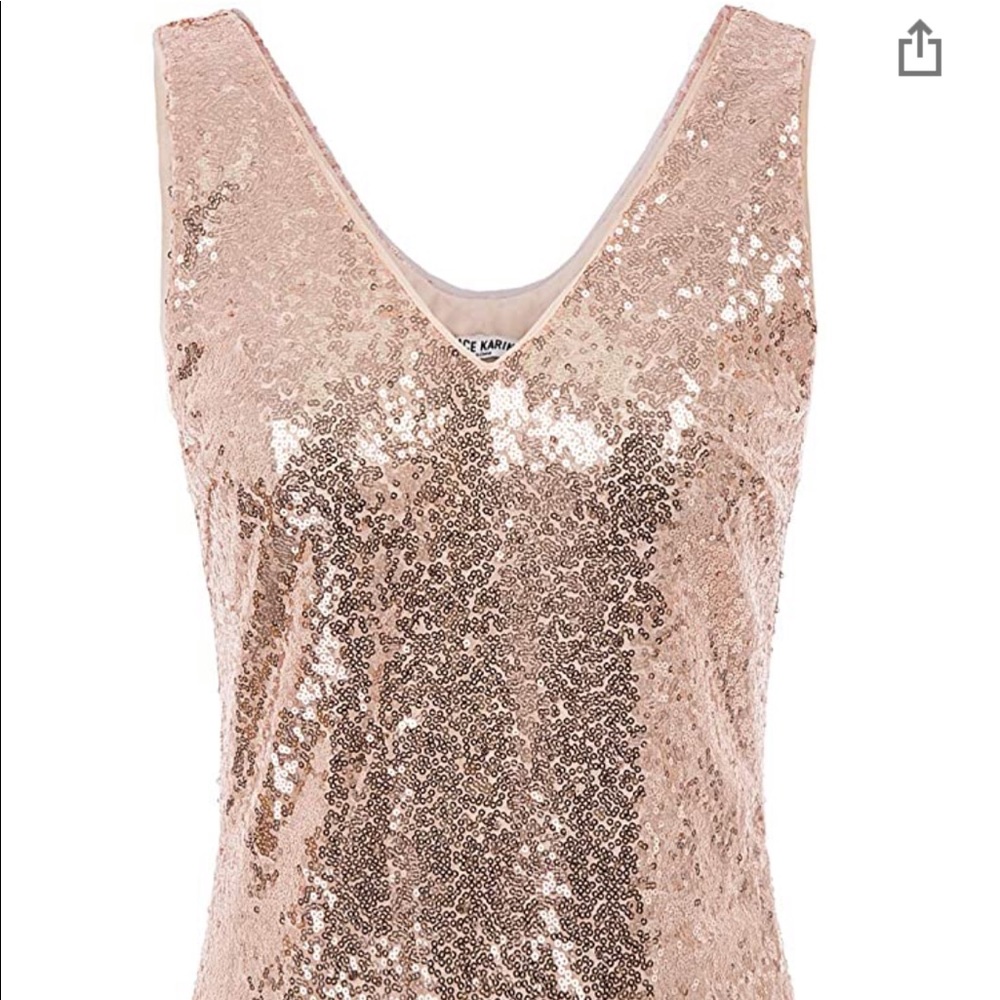 Women's Sleeveless Sparkle Sequin Tops V-Neck